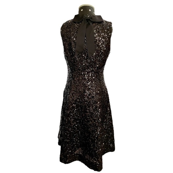 Black Sequin Kate Spade Dress with ADORABLE Bow Detail on Back-has POCKETS! - Picture 2 of 7